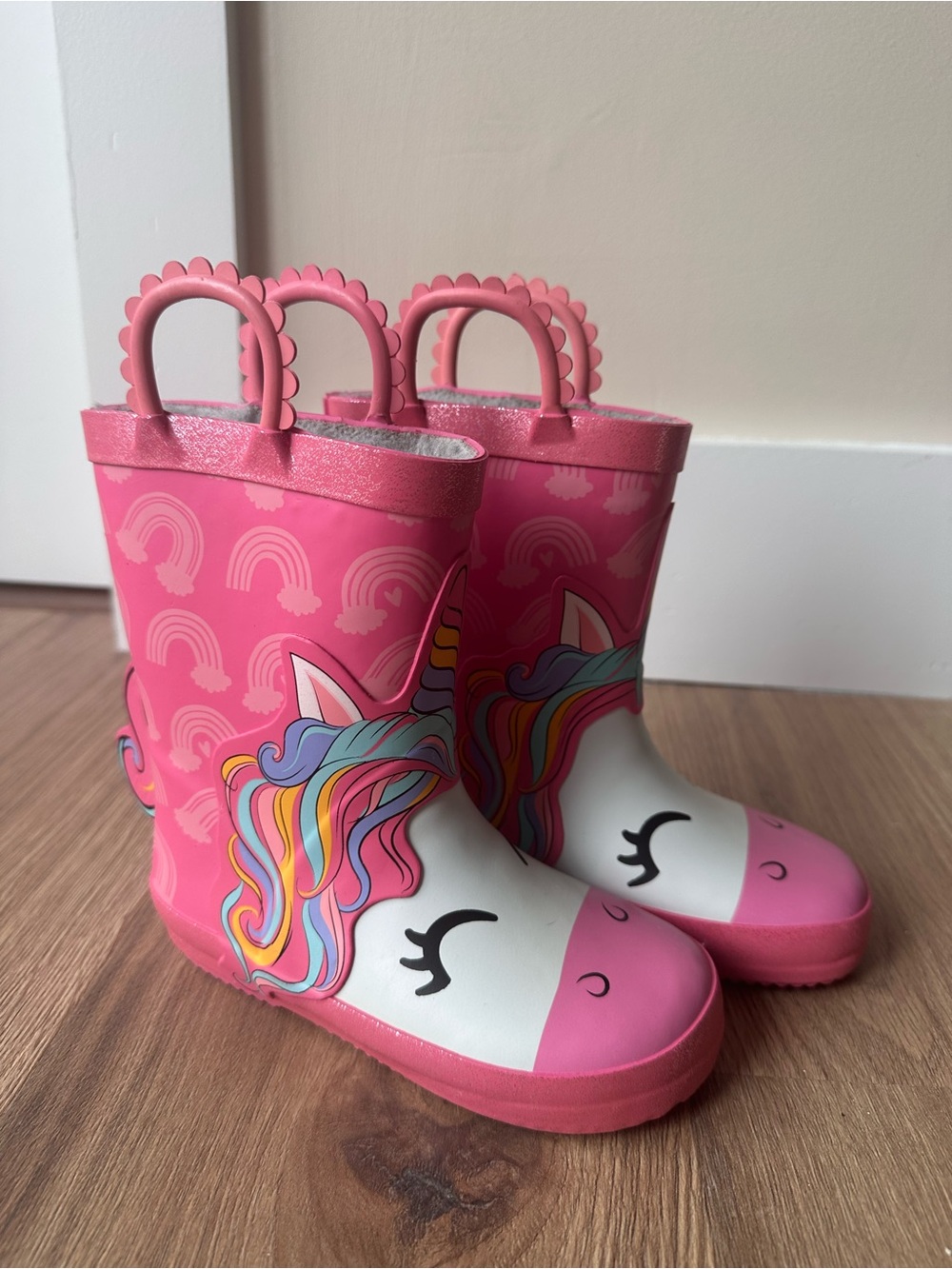 Unicorn Rain Boots Girls Size 9/10